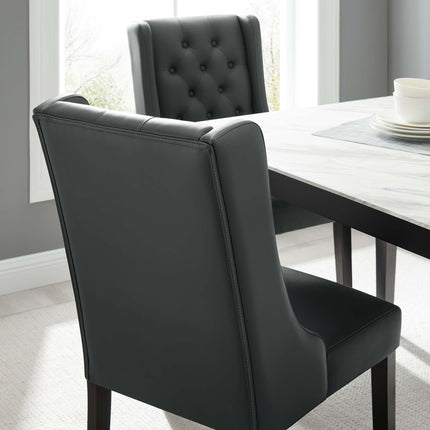 Modway EEI-2234 Baronet Button Tufted Vegan Leather Dining Chair Modway