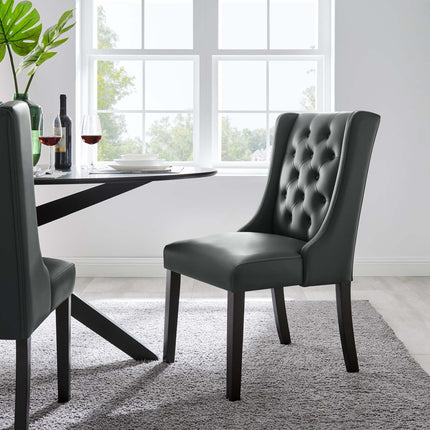 Modway EEI-2234 Baronet Button Tufted Vegan Leather Dining Chair Modway