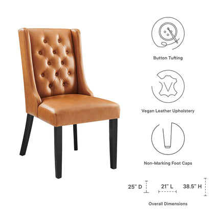 Modway EEI-2234 Baronet Button Tufted Vegan Leather Dining Chair Modway