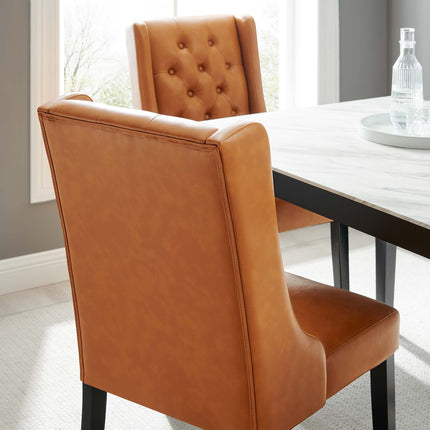 Modway EEI-2234 Baronet Button Tufted Vegan Leather Dining Chair Modway