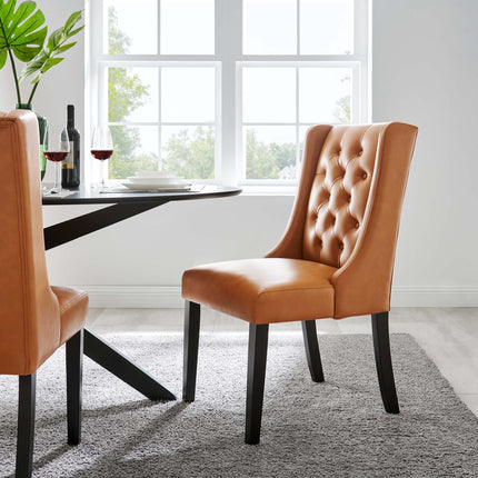 Modway EEI-2234 Baronet Button Tufted Vegan Leather Dining Chair Modway