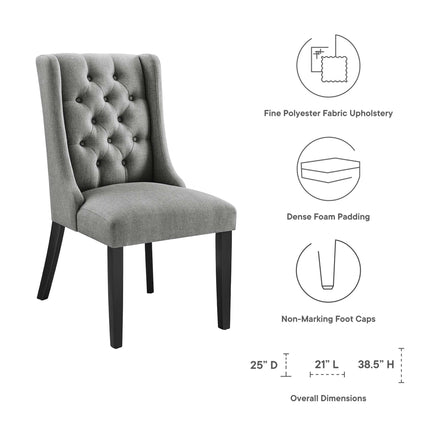 Modway EEI-2235 Baronet Button Tufted Fabric Dining Chair Modway