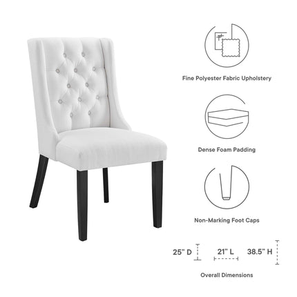 Modway EEI-2235 Baronet Button Tufted Fabric Dining Chair Modway