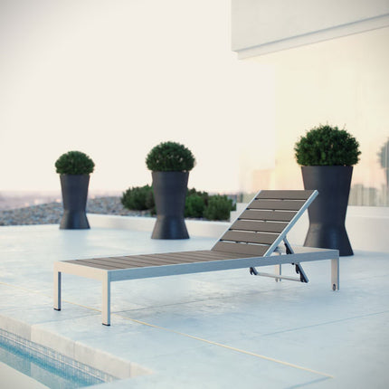 Modway EEI-2247 Shore Outdoor Patio Aluminum Chaise Modway