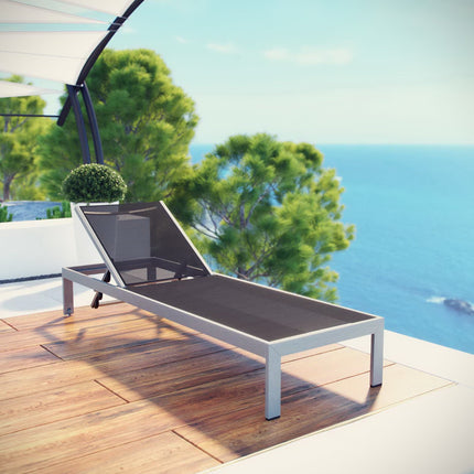 Modway EEI-2249 Shore Outdoor Patio Aluminum Mesh Chaise - Plaza Home Decor