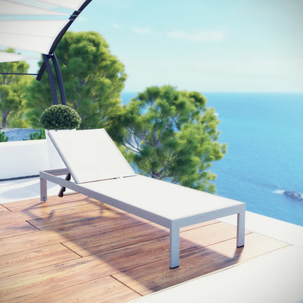 Modway EEI-2249 Shore Outdoor Patio Aluminum Mesh Chaise - Plaza Home Decor