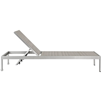 Modway EEI-2250 Shore Outdoor Patio Aluminum Rattan Chaise - Plaza Home Decor