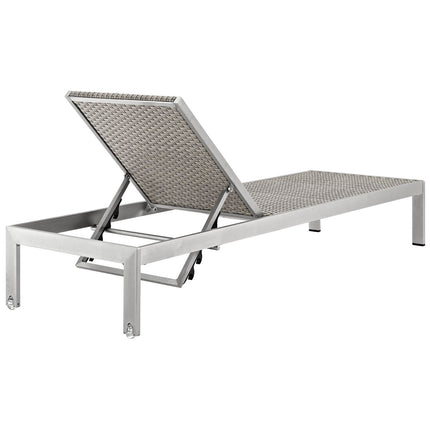 Modway EEI-2250 Shore Outdoor Patio Aluminum Rattan Chaise - Plaza Home Decor