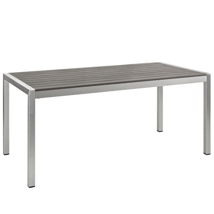 Modway EEI-2251 Shore Outdoor Patio Aluminum Dining Table Modway