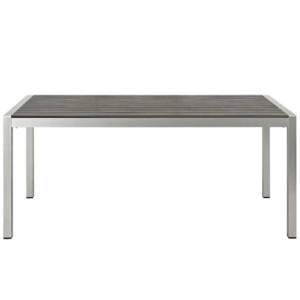 Modway EEI-2251 Shore Outdoor Patio Aluminum Dining Table Modway