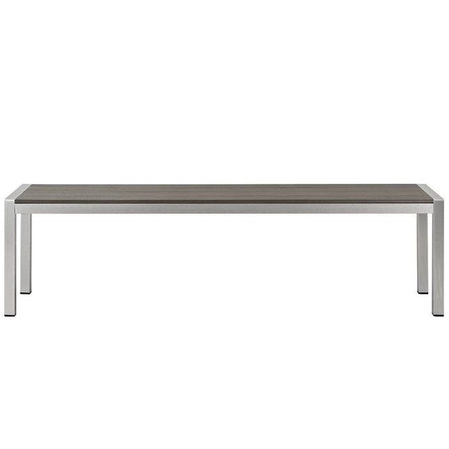 Modway EEI-2252 Shore Outdoor Patio Aluminum Bench Modway