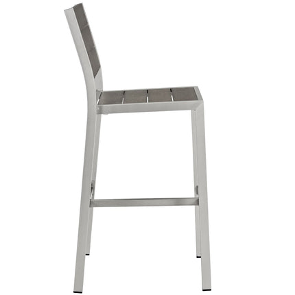 Modway EEI-2255 Shore Outdoor Patio Aluminum Armless Bar Stool Modway