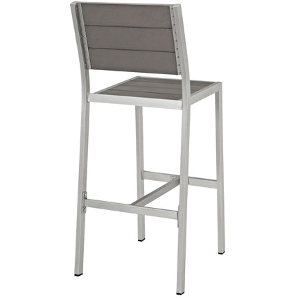 Modway EEI-2255 Shore Outdoor Patio Aluminum Armless Bar Stool Modway