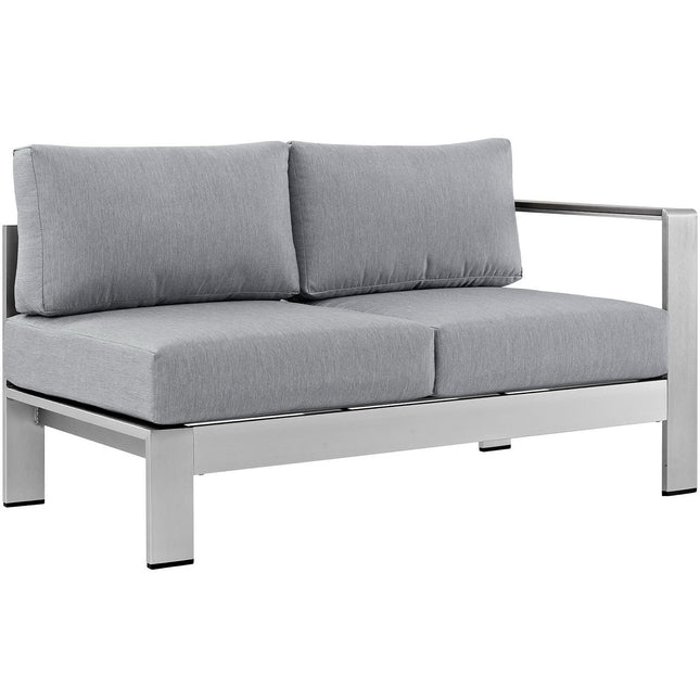 Modway EEI-2262 Shore Right-Arm Corner Sectional Outdoor Patio Aluminum Loveseat - Plaza Home Decor