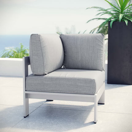 Modway EEI-2264 Shore Outdoor Patio Aluminum Corner Sofa Modway