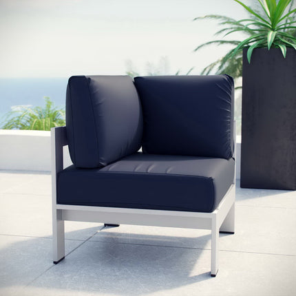 Modway EEI-2264 Shore Outdoor Patio Aluminum Corner Sofa Modway