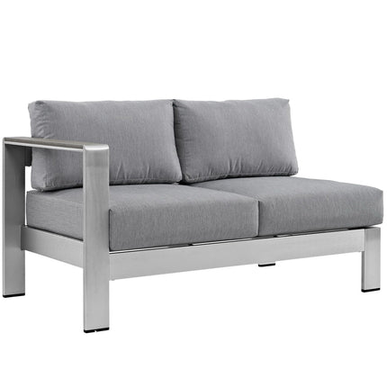 Modway EEI-2265 Shore Left-Arm Corner Sectional Outdoor Patio Aluminum Loveseat Modway