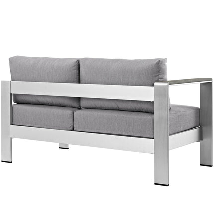 Modway EEI-2265 Shore Left-Arm Corner Sectional Outdoor Patio Aluminum Loveseat Modway