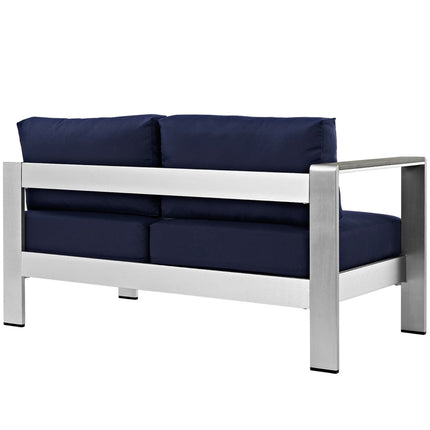 Modway EEI-2265 Shore Left-Arm Corner Sectional Outdoor Patio Aluminum Loveseat Modway