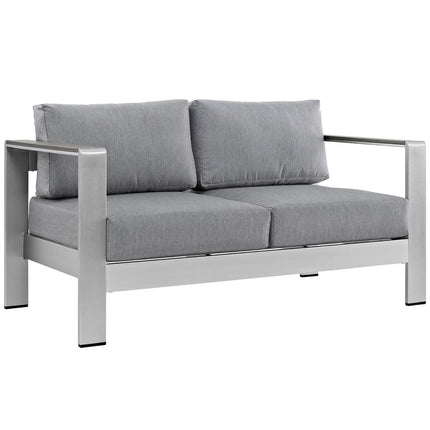 Modway EEI-2267 Shore Outdoor Patio Aluminum Loveseat Modway