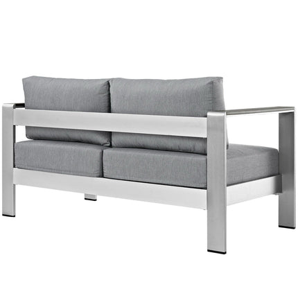 Modway EEI-2267 Shore Outdoor Patio Aluminum Loveseat Modway