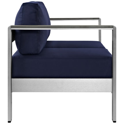 Modway EEI-2267 Shore Outdoor Patio Aluminum Loveseat Modway
