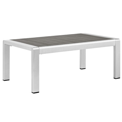Modway EEI-2268 Shore Outdoor Patio Aluminum Coffee Table Modway