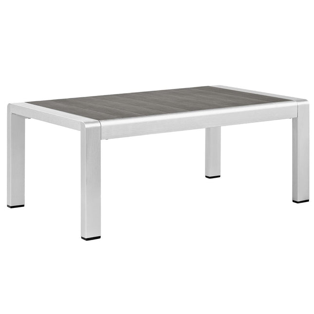 Modway EEI-2268 Shore Outdoor Patio Aluminum Coffee Table Modway