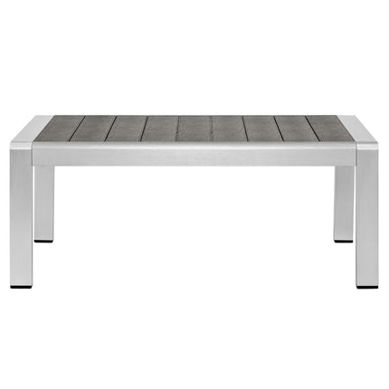 Modway EEI-2268 Shore Outdoor Patio Aluminum Coffee Table Modway