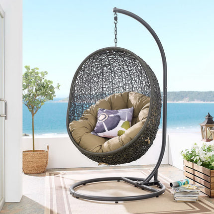 Modway EEI-2273 Hide Outdoor Patio Swing Chair With Stand Modway