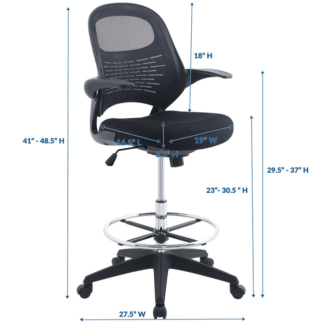Modway EEI-2290 Stealth Drafting Chair - Plaza Home Decor