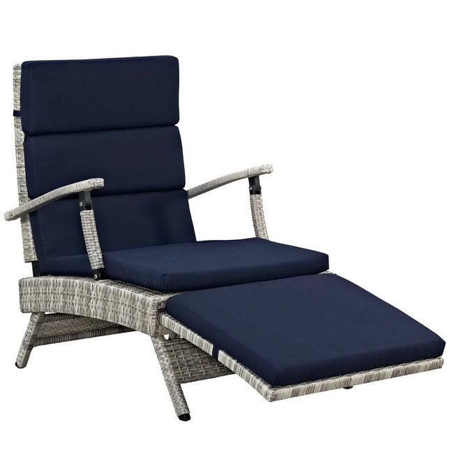 Modway EEI-2301 Envisage Chaise Outdoor Patio Wicker Rattan Lounge Chair Modway