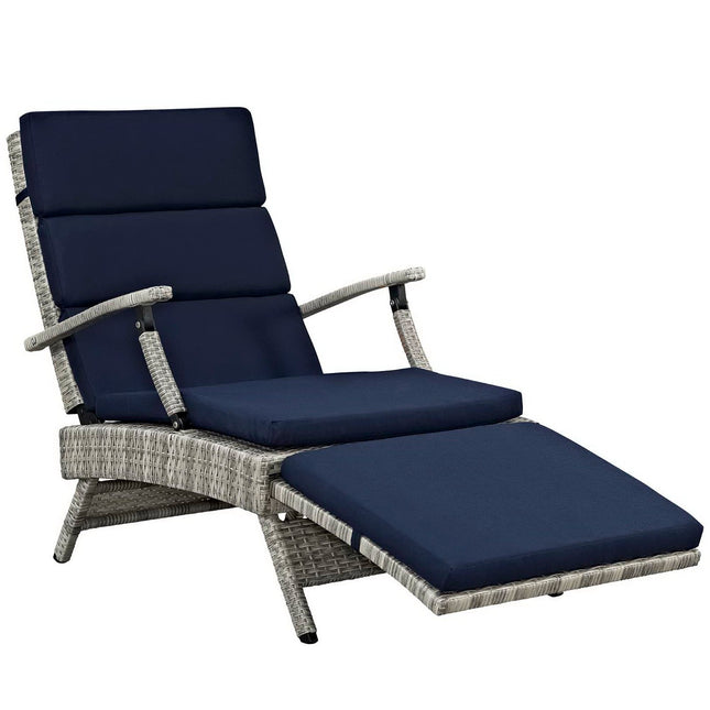 Modway EEI-2301 Envisage Chaise Outdoor Patio Wicker Rattan Lounge Chair Modway
