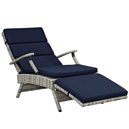 Modway EEI-2301 Envisage Chaise Outdoor Patio Wicker Rattan Lounge Chair Modway