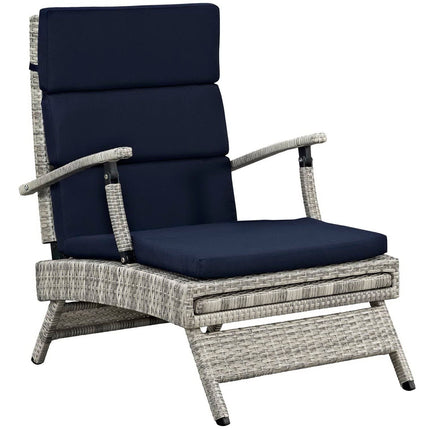 Modway EEI-2301 Envisage Chaise Outdoor Patio Wicker Rattan Lounge Chair Modway