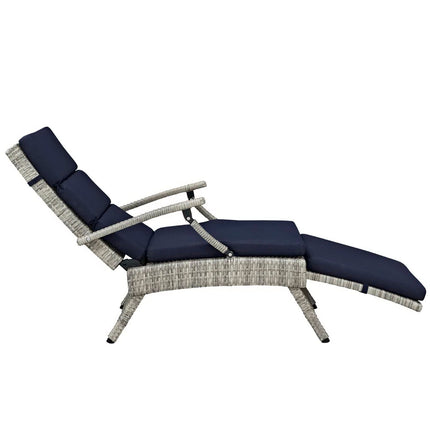 Modway EEI-2301 Envisage Chaise Outdoor Patio Wicker Rattan Lounge Chair Modway