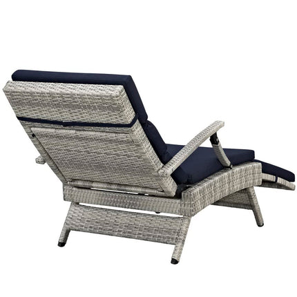 Modway EEI-2301 Envisage Chaise Outdoor Patio Wicker Rattan Lounge Chair Modway