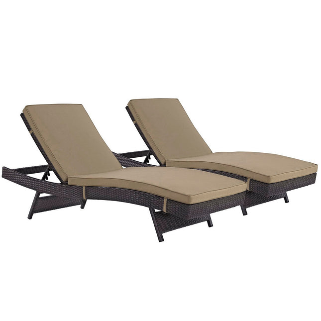 Modway EEI-2428 Convene Outdoor Patio Chaise Set of 2 Modway