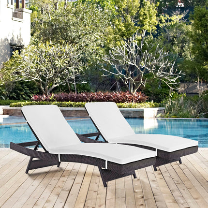 Modway EEI-2428 Convene Outdoor Patio Chaise Set of 2 Modway