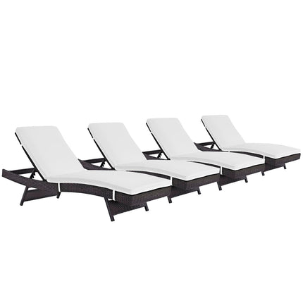 Modway EEI-2429 Convene Outdoor Patio Chaise Set of 4 Modway