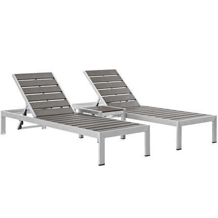Modway EEI-2466 Shore 3 Piece Outdoor Patio Aluminum Set Modway