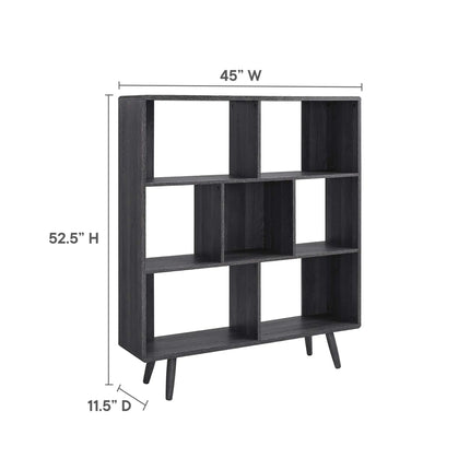 Modway EEI-2529 Transmit 7 Shelf Wood Grain Bookcase Modway