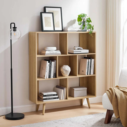 Modway EEI-2529 Transmit 7 Shelf Wood Grain Bookcase Modway