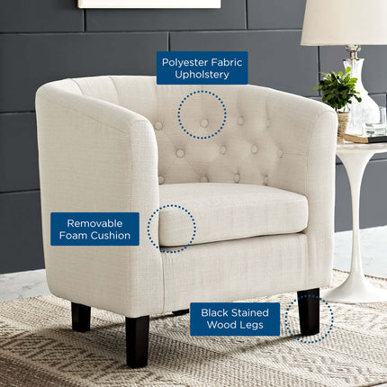 Modway EEI-2551 Prospect Upholstered Fabric Armchair Modway