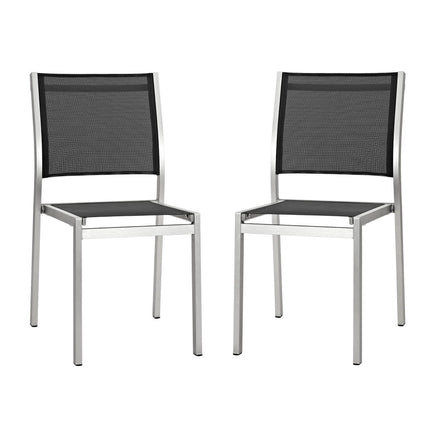 Modway EEI-2585 Shore Outdoor Patio Aluminum Side Chair Set of 2 - Plaza Home Decor