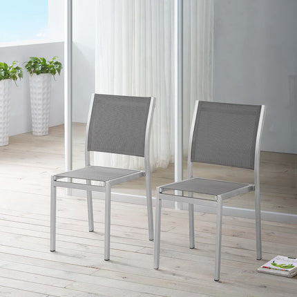 Modway EEI-2585 Shore Outdoor Patio Aluminum Side Chair Set of 2 - Plaza Home Decor