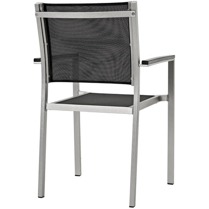 Modway EEI-2586 Shore Outdoor Patio Aluminum Dining Chair Set of 2 Modway