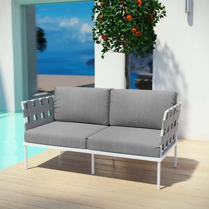Modway EEI-2603 Harmony Outdoor Patio Aluminum Loveseat Modway