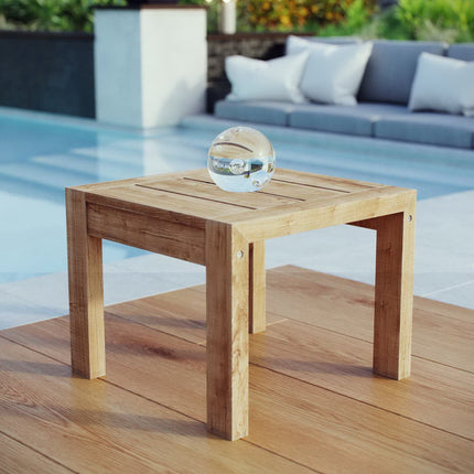 Modway EEI-2709 Upland Outdoor Patio Wood Side Table Modway