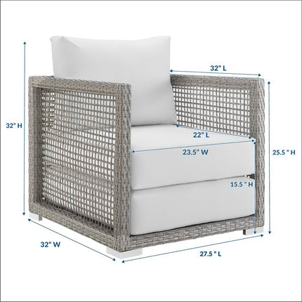 Modway EEI-2918 Aura Rattan Outdoor Patio Armchair Modway